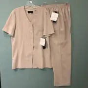 NEW with Tags flax pant suit two piece tunic pants medium