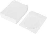 Pack of 100 CD Storage Cases, Transparent Plastic Case, Dustproof, Reusable CD Envelopes for 12cm 4.7 Inch DVD Discs