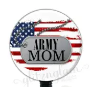 Army Mom Retractable Badge Reel, Army Mom Badge Holder, Dog Tag ID Badge GG5878