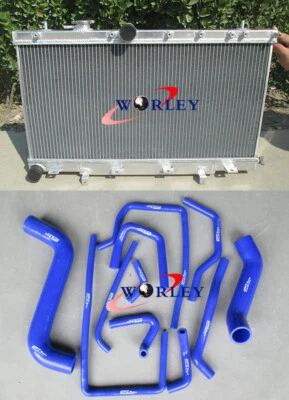 Aluminum Radiator + Hose for Subaru Impreza WRX STI GD GDA GDB 2002-2007 52mm (for: Subaru)