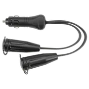 Narva 150mm Heavy-Duty Adaptor Cigarette Lighter Plug to Twin Merit Sockets