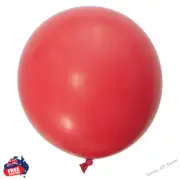 LARGE ROUND BALLOON 24"/60CM APPLE RED LATEX GIRLS BIRTHDAY PARTY BABY SHOWER WE