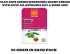 VLCC ANTI AGEING HYDRATING NIGHT CREAM WITH OLIVE OIL NOURISHES DRY & TIRED SKIN