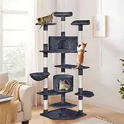 Cat Tree Scratching Post Scratcher Tower Condo House Furniture Wood 203 (Grey)