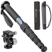 【Leofoto USA】 Leofoto MP-326C+VH-10S CF Monopod with VH-10S Two Way Tilt Head