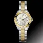 GC GUESS COLLECTION 2,TWO TONE GOLD,SILVER KNURLED+MOP SWISS WATCH G70002L1+BOX