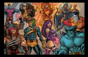 X-MEN Pin-Up Chris McJunkin WOLVERINE GAMBIT ROGUE CYCLOPS BEAST STORM PSYLOCKE