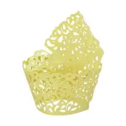 50 Pcs Cupcake Wrappers for Decoration Green (Water Drop, Pearlescent Paper)