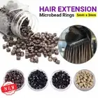 500x Hair Extension Micro Rings Beads Silicone Lined MicroBeads 5mm x 3mm Links
