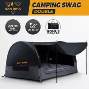 San Hima Double Air Swag Camping Swags Free Standing Dome Tent 22cm Air Mattress