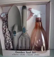 Garden Tool Set Gloves Plastic Bottle Spade Rake