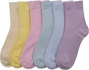 [Sakusock] Women Thin Socks Rayon Bamboo Ankle Silky Quarter Anti Odor Casual Summer Socks 6 Pairs
