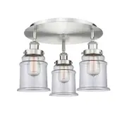 Innovations Lighting 916-3C-11-18 Canton Flush Canton 3 Light - Nickel