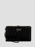 GUESS Black Valla Double Zip Organiser Wallet