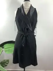 Adrianna Papell Dress Tuxedo Blazer Wrap Cocktail Black Size 6