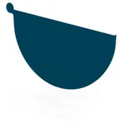 SA NEW Stratco Half Round Gutter Stop End Mountain Blue