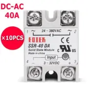 10PCS Solid State Relay SSR SSR-40DA 3-32V DC Input 380V AC Output Load 40A