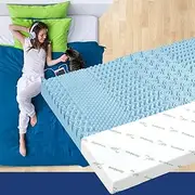 STARRY EUCALYPT Double Size Memory Foam Mattress Topper 5cm Thick with Bamboo Cover, Cool Gel Infused 7 Zone Beddings Bed Topper Mat Pad