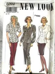 New Look Sewing Pattern 6094 Sz 8-18 Ladies Blouse, Skirt, Multi Style