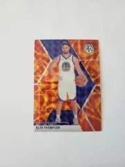 Klay Thompson 2019-20 Panini Mosaic Orange Reactive Prizm SP #80 Warriors