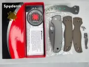 RARE Spyderco Shaman Brown G10 15V Stonewash C229GPBN15V Discontinued NEW+Extras