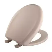 BEMIS Toilet Seat Cottage Style Soft Close + Closed Front Round Plastic Blush