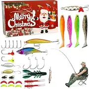 Evnbhgyu Fishing Kits for Adults,Fishing Tools Lures Kit | Holiday Fishing Set with Tackle Box Including Bait, Jig Hook, Soft Bait for Saltwater Freshwater