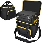 Steadtep Karaoke Machine Bag Compatible with Ikarao Smart Professional Singing System, Portable Storage Case for Karaoke Speaker with 2 Wireless Microphones with Shoulder Strap for Kids&Adults - Black