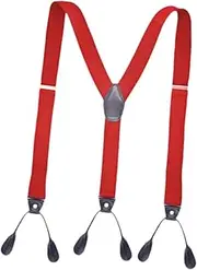 [Perfeclan] Y Back Mens Suspenders Supplies Gift Elastic Straps for Party Jeans Work Wedding