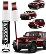 EVOOOR PRP/JRP Deep Cherry Red Crystal Pearl Touch Up Paint Compatible with JeepExact Match 2 in 1 Touch up Paint for Chips and Nicks Repair