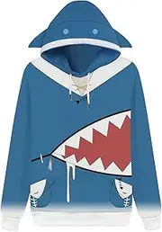 [Haocloth] Hololive VTuber Gawr Gura Hoodies Cosplay Inugami Korone Pullover Hoodie Sweatshirt Long Sleeve Coat for Girl Boy