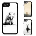 For Samsung A15 A16 S23 S24 S25 Ultra FE Non slip Cover black white brooding fox