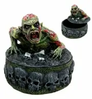 Zombie Apocalypse Jewelry Trinket Box Rising from the Grave Figurine Halloween