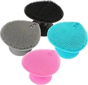 SHERCHPRY 4Pcs Silicone Scalp Brush Gentle Exfoliating Shower Scrubber for Deep Cleansing Head Massager for Dandruff Removal for Family Bathing Sessions