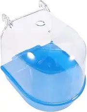 WOONEKY Parrot Bath Tub Parrot Cage Accessories Pet Small Bird Bathtub Cockatiel Bath Parrot Plastic Bird Bathtub Basin Enclosed Cage Birdcage Bath