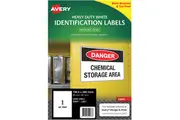 4 Pack Avery 959067 L7067 Heavy Duty Laser Labels White 1/Page Pack 25 Sheets