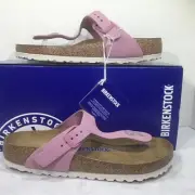 Birkenstock Womens Size 7 EU 38 Gizeh Orchid Nubuck Leather Flip Flops Y23-978