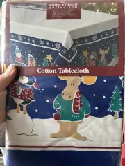 St. Nicholas Square THE WINTER FRIENDS COLLECTION 52" X 70" Tablecloth New