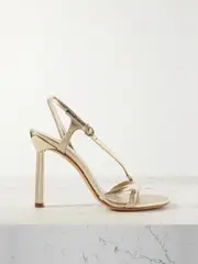 [Ferragamo] Ferragamo - Metallic Leather Sandals - Gold - US11 US11 Gold