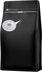50 Pcs 16 Oz Coffee Bags with Valve Black Aluminum Foil Heat Sealable Zipper Pou