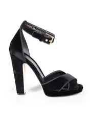 Black Velvet Platform High Heels