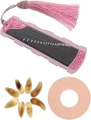 KAILIKETIY Resin Guzheng Finger Picks Holder Case Natural Aesthetic Easy Replacement