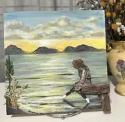 The meditation-Pebble art,paint,craft,original from Miranda P. 12/12/1 inch