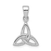 Sterling Silver Rhodium-Plated Polished Celtic Trinity Pendant
