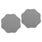 2 Pack Flower Diatomite Drink Coasters 12Inch, Dark Gray