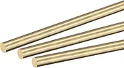 uxcell Brass Rod,Brass Solid Round Rod 6mm Diameter 250mm Length Lathe Bar Stock for RC Model Airplane Helicopter DIY Craft Pack of 4pcs