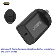OtterBox 20W USB-C (Type I) PD Fast Wall Charger - Black (78-81350), Compact, Drop Tested,Safe Smart Charging,Best for Apple, 2 Years Warranty 78-81350