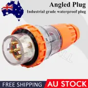56PA 5 Pin 32 Amp 3 Phase Male Angled Plug Industrial IP 66 Weatherproof OZ