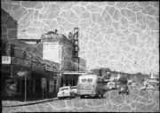 NSW Baylis Street Wagga plaza in middleground Wagga Wagga South N - Old Photo