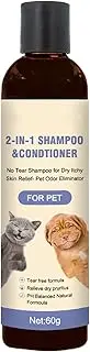 Dog Shampoo - Cat Loose Hair Cleaner - Pet Soothing Odor Control Shampoo for Sensitive Skin Deshedding Coat Care Home Travel Dog Bathing Spa